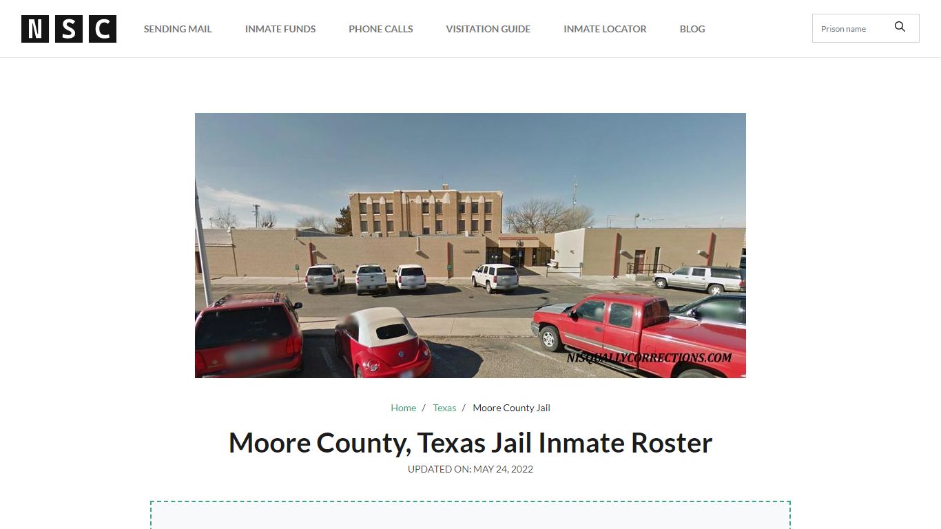 Moore County, Texas Jail Inmate Roster